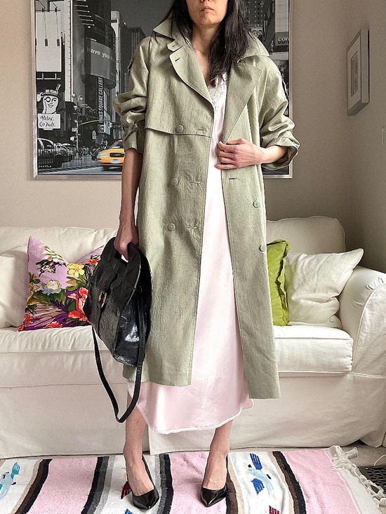 V.I.Petites Jackets & Blazers - Petite Double breasted self-tie trench coat